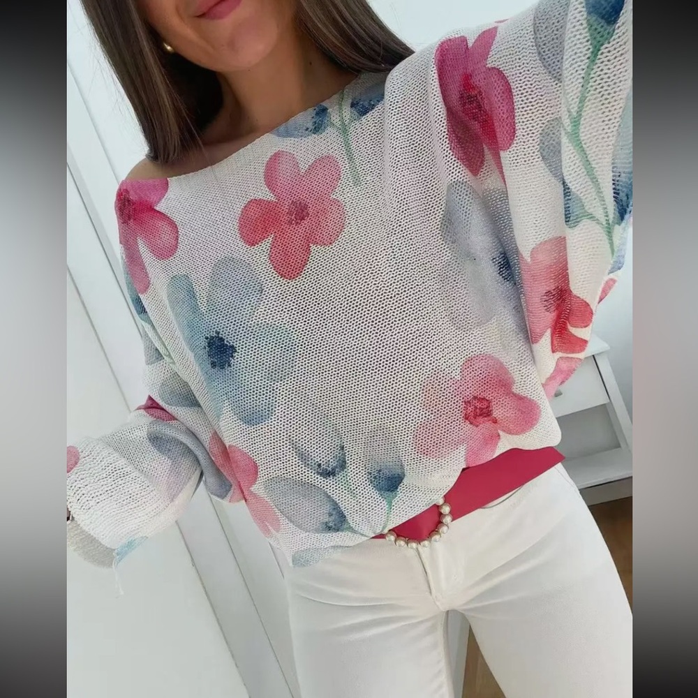 Made in Italy beautiful oversized graphic Tunic